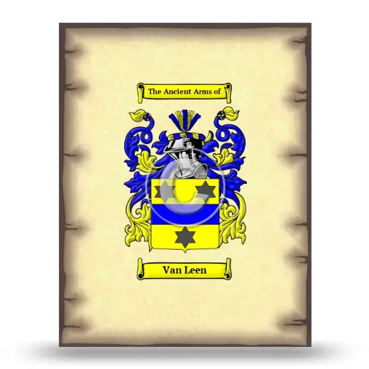 Van Leen Coat of Arms Print