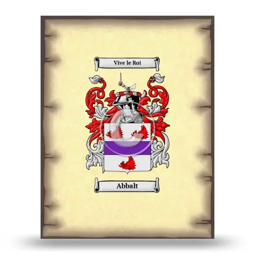 Abbalt Coat of Arms Print