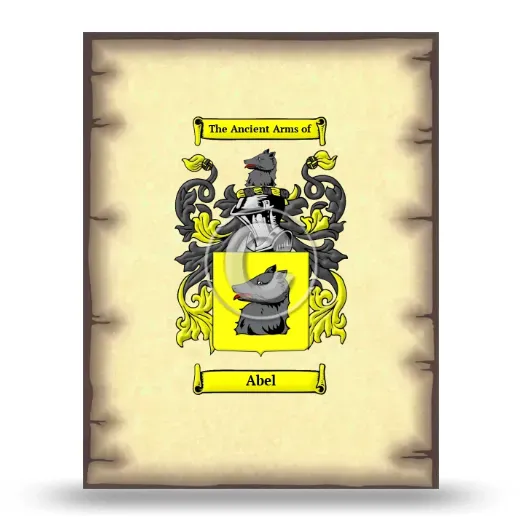 Abel Coat of Arms Print