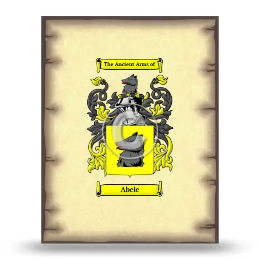 Abele Coat of Arms Print