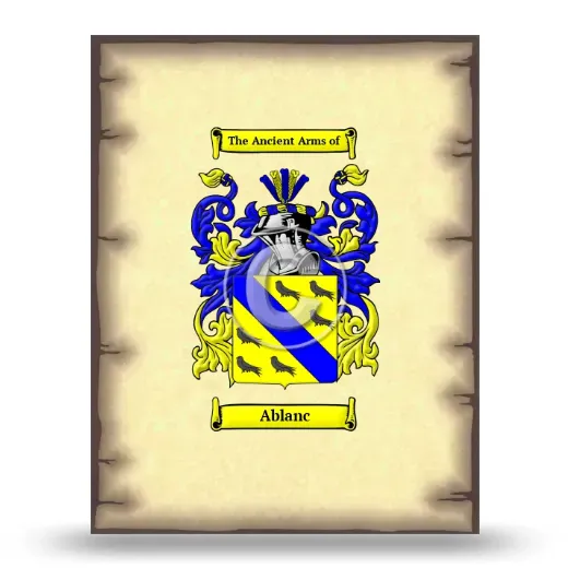 Ablanc Coat of Arms Print