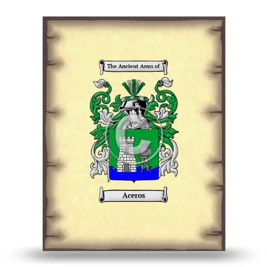 Aceros Coat of Arms Print