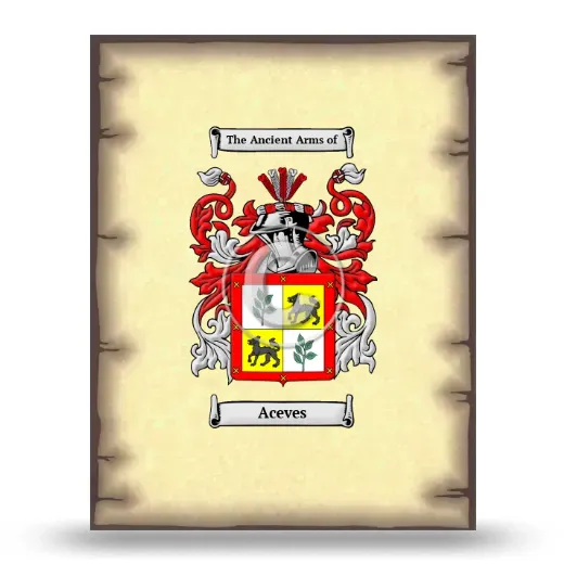 Aceves Coat of Arms Print