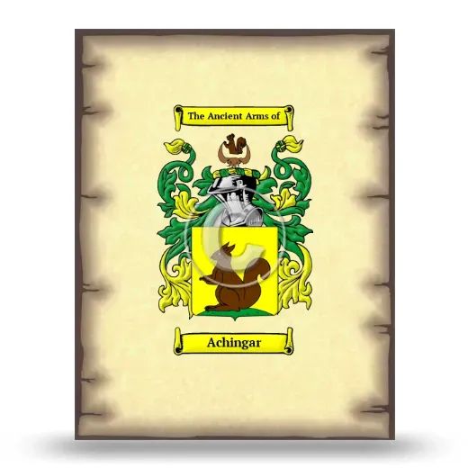 Achingar Coat of Arms Print