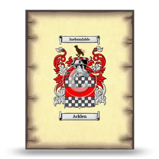 Acklen Coat of Arms Print