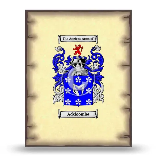 Ackloombe Coat of Arms Print