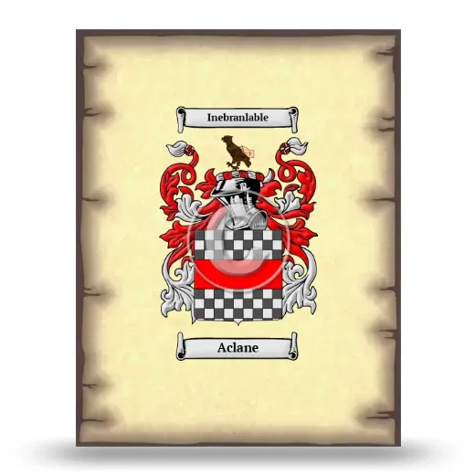 Aclane Coat of Arms Print