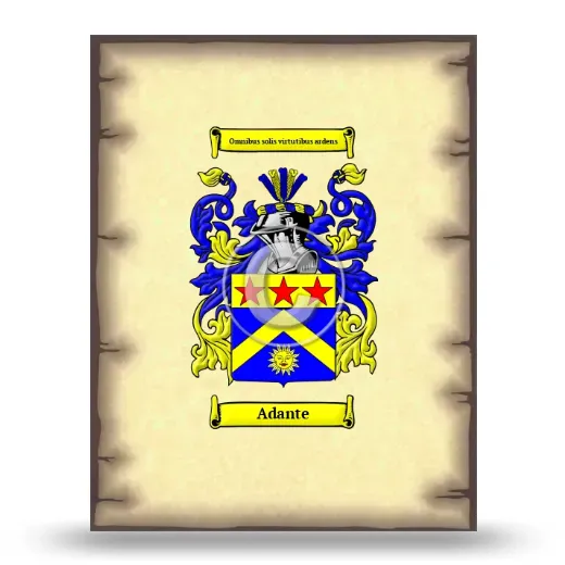 Adante Coat of Arms Print