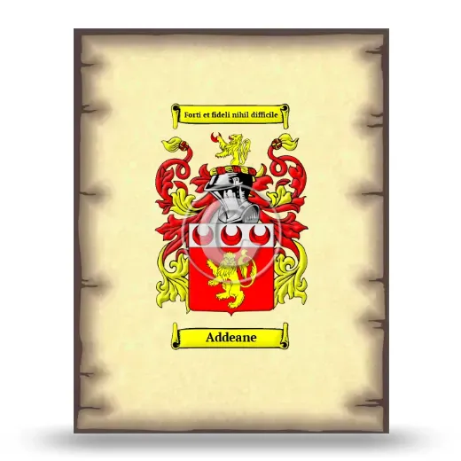 Addeane Coat of Arms Print
