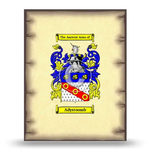 Adystoomb Coat of Arms Print
