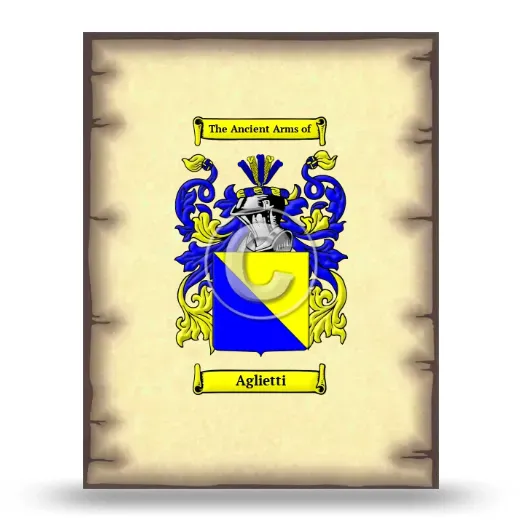 Aglietti Coat of Arms Print