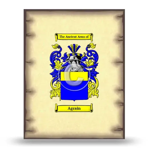 Agrain Coat of Arms Print