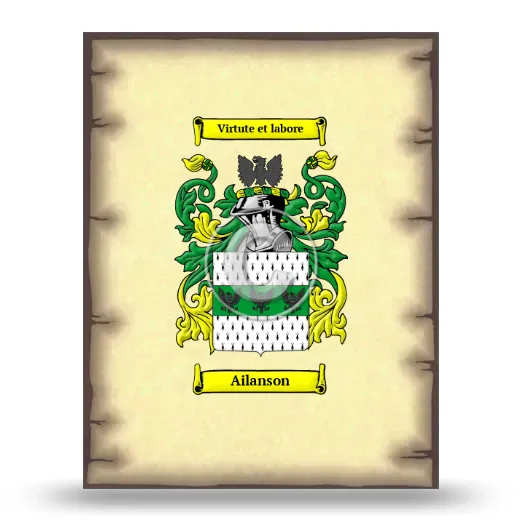 Ailanson Coat of Arms Print
