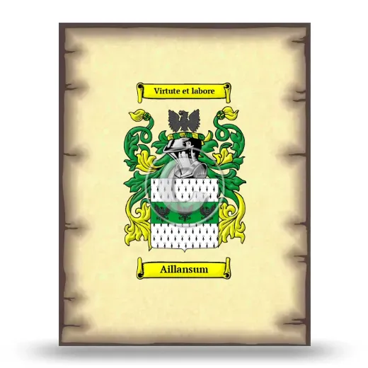 Aillansum Coat of Arms Print