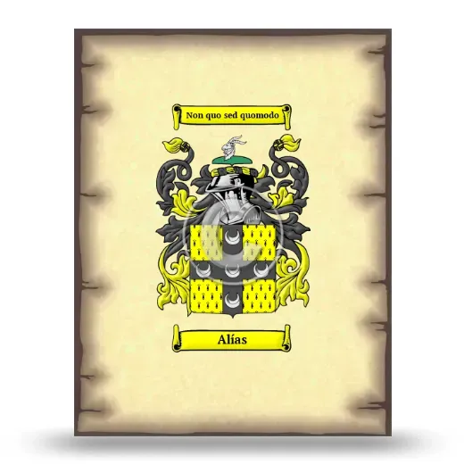 Alías Coat of Arms Print