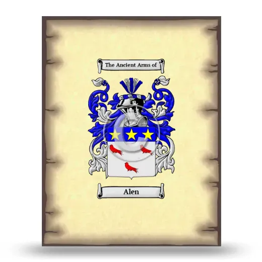 Alen Coat of Arms Print