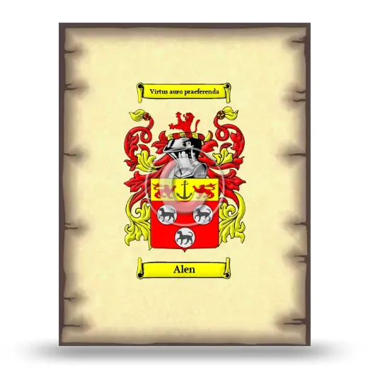 Alen Coat of Arms Print