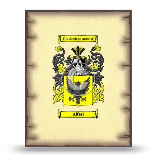 Alferi Coat of Arms Print