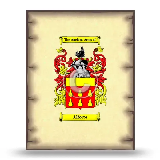 Alforte Coat of Arms Print