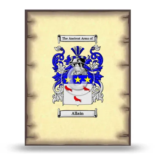 Allain Coat of Arms Print