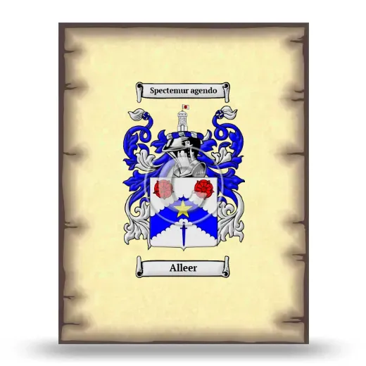 Alleer Coat of Arms Print