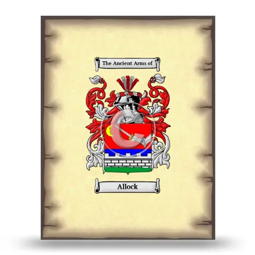 Allock Coat of Arms Print