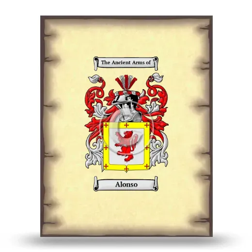 Alonso Coat of Arms Print