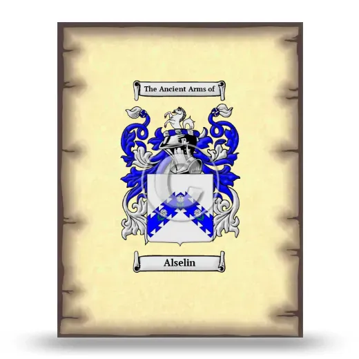 Alselin Coat of Arms Print