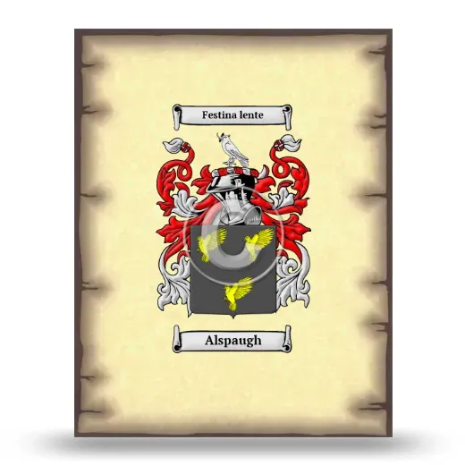 Alspaugh Coat of Arms Print