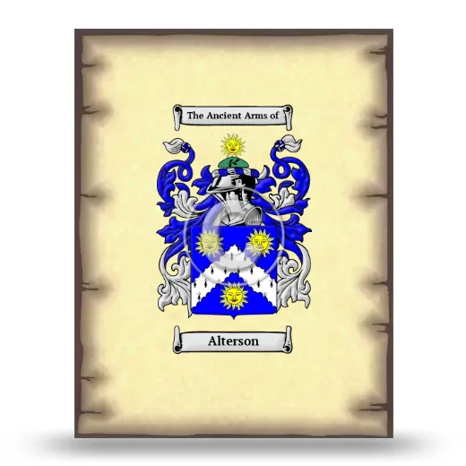 Alterson Coat of Arms Print