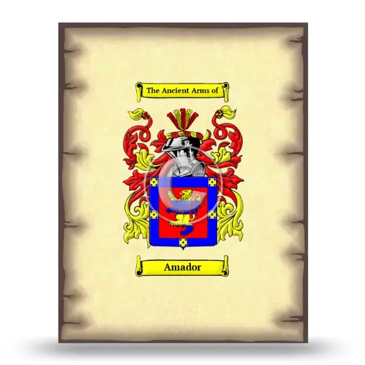 Amador Coat of Arms Print
