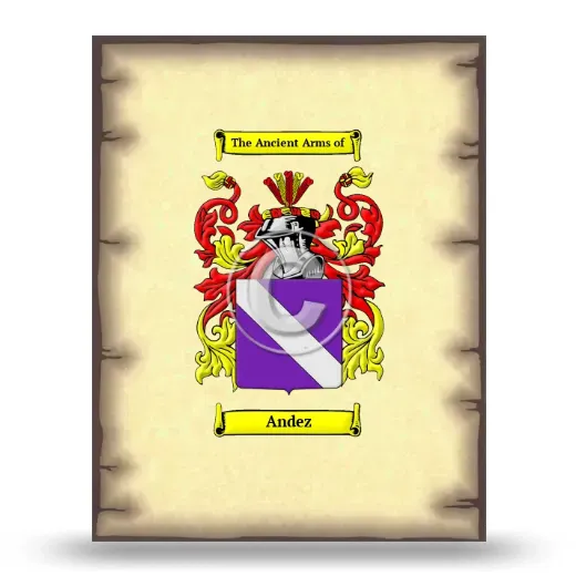 Andez Coat of Arms Print