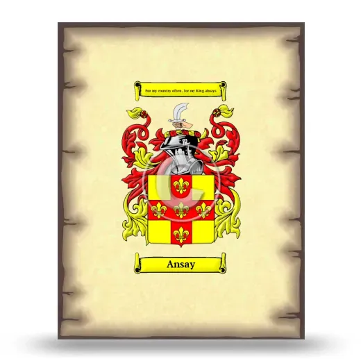 Ansay Coat of Arms Print