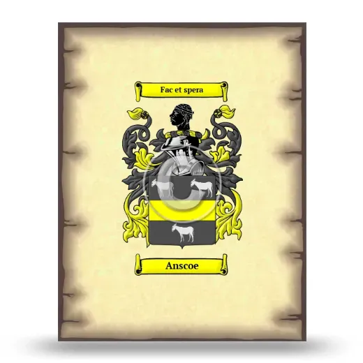 Anscoe Coat of Arms Print