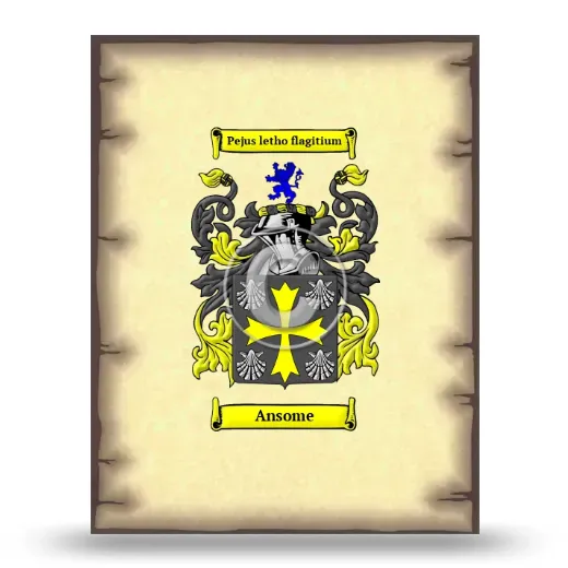 Ansome Coat of Arms Print