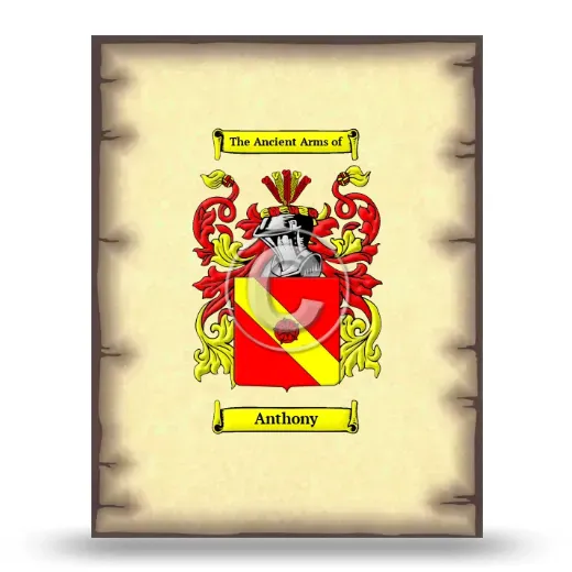 Anthony Coat of Arms Print