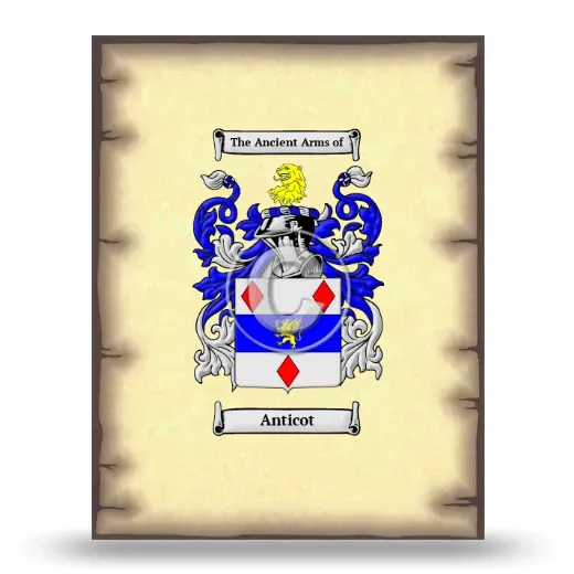 Anticot Coat of Arms Print