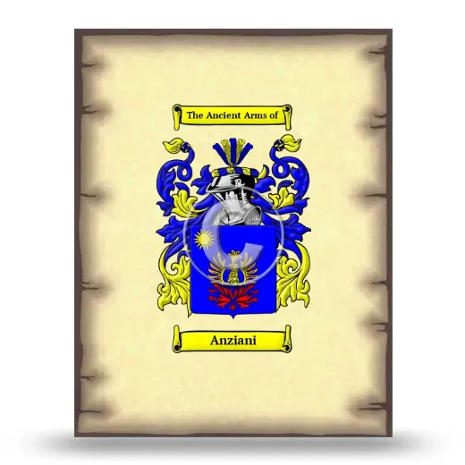 Anziani Coat of Arms Print