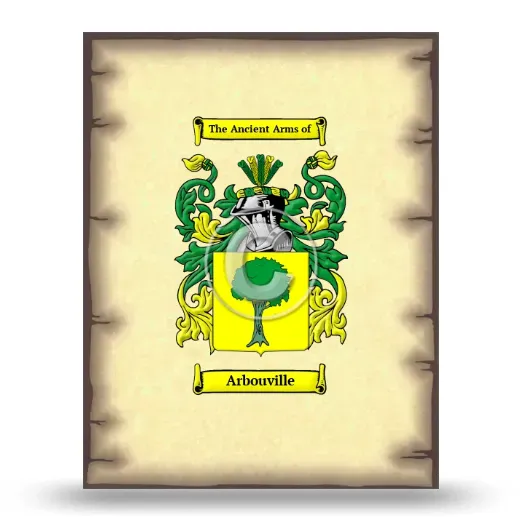Arbouville Coat of Arms Print