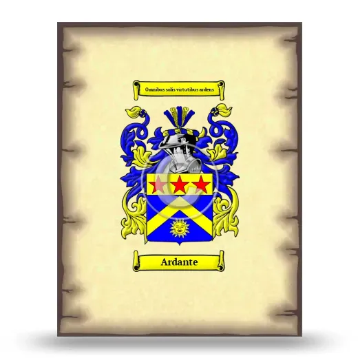 Ardante Coat of Arms Print