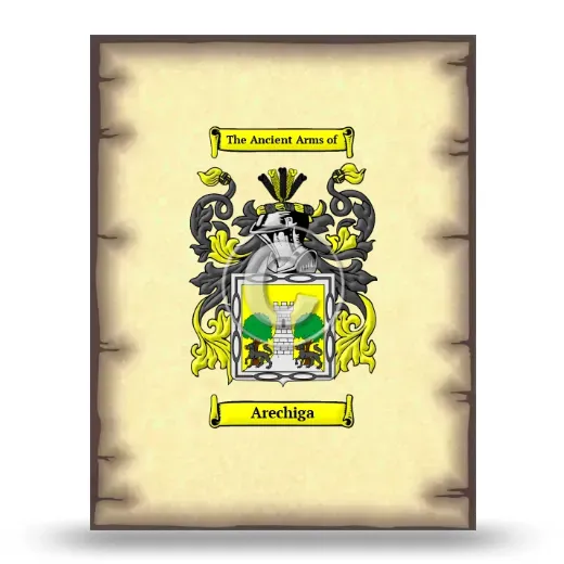Arechiga Coat of Arms Print