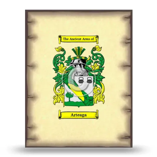 Arteaga Coat of Arms Print
