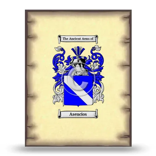 Asencios Coat of Arms Print
