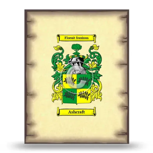Ashcraft Coat of Arms Print