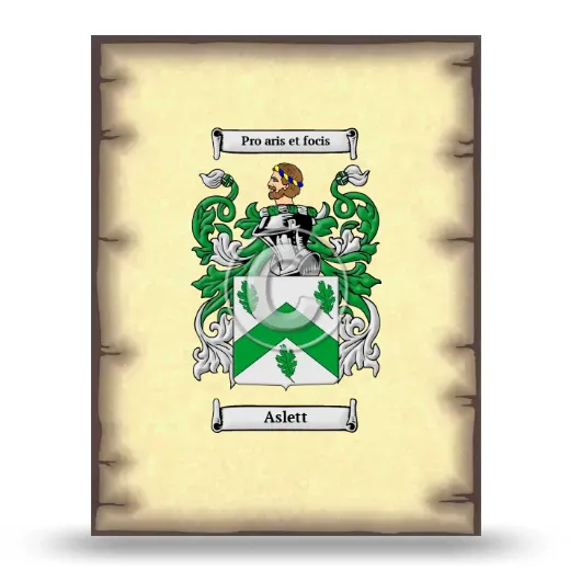 Aslett Coat of Arms Print