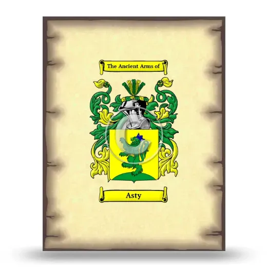 Asty Coat of Arms Print