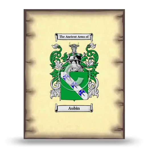 Aubin Coat of Arms Print