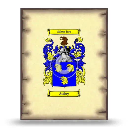 Aubry Coat of Arms Print