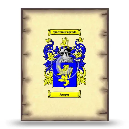 Auger Coat of Arms Print
