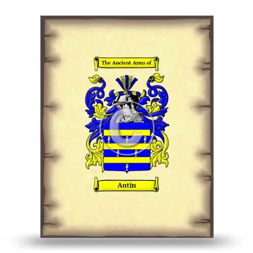 Autin Coat of Arms Print
